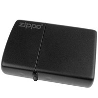 Комплект Zippo Зажигалка 218 ZL black matte with zippo logo + Бензин + Кремни + Подарочная коробка