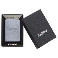 Комплект Zippo Зажигалка 207 CLASSIC street chrome + Бензин + Кремни в подарок + Чехол с прорезью LPTBK