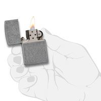 Комплект Zippo Зажигалка 121FB CLASSIC antique silver plate + Бензин + Кремни в подарок