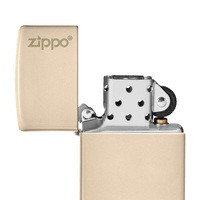 Фото Зажигалка Zippo Flat Sand Zippo Logo 49453 ZL
