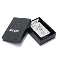 Комплект Zippo CLASSIC satin chrome Зажигалка 205-RVKVSE + Зажигалка 205-2402RVK