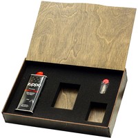 Подарочный набор Zippo Зажигалка 207 + Коробка + Бензин + Кремни + Чехол molle мультикам