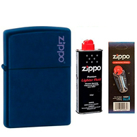 Комплект Zippo Зажигалка 239ZL CLASSIC navy matte with zippo + Бензин + Кремни в подарок