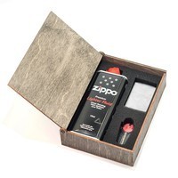 Комплект Zippo Зажигалка Viking Warrior Design 29871 + Подарочная упаковка + Бензин + Кремни