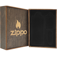 Комплект Zippo Зажигалка WHERE EAGLESS DARE + Подарочная упаковка + Бензин + Кремни