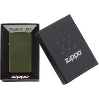 Зажигалка Zippo 1627 Slim Green Matte