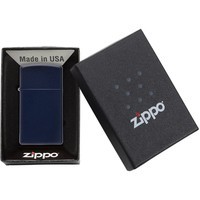Зажигалка Zippo 1639 Slim Navy Blue Matte