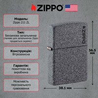 Зажигалка Zippo 211 ZL IRON STONE Zippo Logo