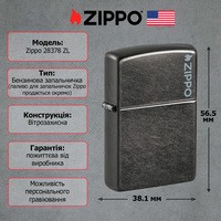 Зажигалка Zippo 28378 ZL Classic Grey Zippo Logo