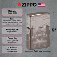 Фото Зажигалка Zippo 48799 Harley Davidson