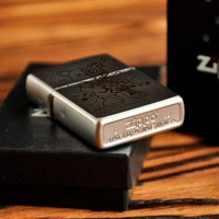 Фото Комплект Zippo Зажигалка 205 Sniper Bear CLASSIC satin chrome + Бензин + Кремни + Подарочная коробка