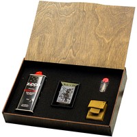 Фото Подарочный набор Zippo Зажигалка 205 Sniper Bear + Коробка + Бензин + Кремни + Чехол на пояс койот