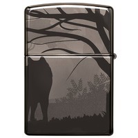 Комплект Zippo Зажигалка Zippo 150 Wolves Design + Подарочная упаковка + Бензин + Кремни