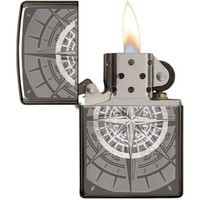 Комплект Zippo Зажигалка Zippo 150n Compass + Подарочная упаковка + Бензин + Кремни