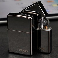 Комплект Zippo Зажигалка Zippo 150ZL CLASSIC BLACK ICE with zippo + Подарочная упаковка + Бензин + Кремни