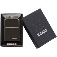 Комплект Zippo Зажигалка Zippo 150ZL CLASSIC BLACK ICE with zippo + Подарочная упаковка + Бензин + Кремни