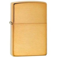 Фото Комплект Zippo Зажигалка 168 CLASSIC armor brushed brass + Подарочная упаковка + Бензин + Кремни