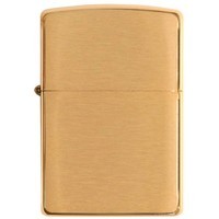 Комплект Zippo Зажигалка 168 CLASSIC armor brushed brass + Подарочная упаковка + Бензин + Кремни