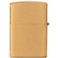 Комплект Zippo Зажигалка 168 CLASSIC armor brushed brass + Подарочная упаковка + Бензин + Кремни