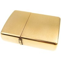 Комплект Zippo Зажигалка 168 CLASSIC armor brushed brass + Подарочная упаковка + Бензин + Кремни