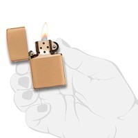 Комплект Zippo Зажигалка 168 CLASSIC armor brushed brass + Подарочная упаковка + Бензин + Кремни