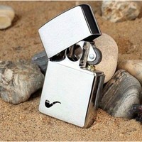 Комплект Zippo Зажигалка Zippo 200PL + Подарочная упаковка + Бензин + Кремни