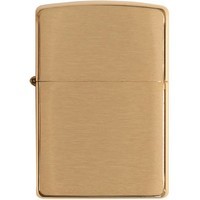 Комплект Zippo Зажигалка Zippo 204B CLASSIC brushed brass + Подарочная упаковка + Бензин + Кремни