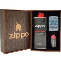 Фото Комплект Zippo Зажигалка Zippo 207 CLASSIC street chrome 207 M + Подарочная упаковка + Бензин + Кремни