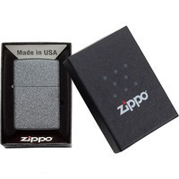 Комплект Zippo Зажигалка Zippo 211 IRON STONE + Подарочная упаковка + Бензин + Кремни
