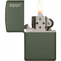 Комплект Zippo Зажигалка Zippo 221 ZL CLASSIC green matte with zippo + Подарочная упаковка + Бензин + Кремни
