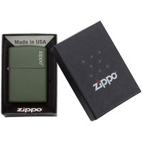 Комплект Zippo Зажигалка Zippo 221 ZL CLASSIC green matte with zippo + Подарочная упаковка + Бензин + Кремни