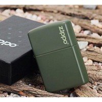 Комплект Zippo Зажигалка Zippo 221 ZL CLASSIC green matte with zippo + Подарочная упаковка + Бензин + Кремни