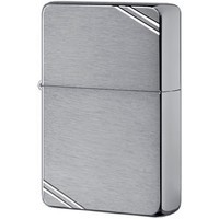 Комплект Zippo Зажигалка Zippo 230 CLASSIC brushed chrome + Подарочная упаковка + Бензин + Кремни