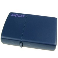 Комплект Zippo Зажигалка Zippo 239ZL CLASSIC navy matte with zippo + Подарочная упаковка + Бензин + Кремни