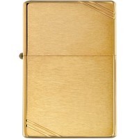 Комплект Zippo Зажигалка Zippo 240 CLASSIC vintage brushed brass + Подарочная упаковка + Бензин + Кремни