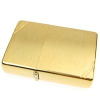Комплект Zippo Зажигалка Zippo 240 CLASSIC vintage brushed brass + Подарочная упаковка + Бензин + Кремни
