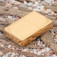 Комплект Zippo Зажигалка Zippo 240 CLASSIC vintage brushed brass + Подарочная упаковка + Бензин + Кремни