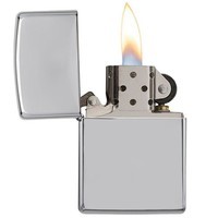 Комплект Zippo Зажигалка Zippo 250 CLASSIC high polish chrome + Подарочная упаковка + Бензин + Кремни