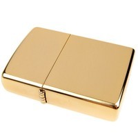 Комплект Zippo Зажигалка Zippo 254B CLASSIC high polish brass + Подарочная упаковка + Бензин + Кремни