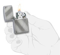 Комплект Zippo Зажигалка Zippo 28182 REG DIAGONAL WEAVE + Подарочная упаковка + Бензин + Кремни