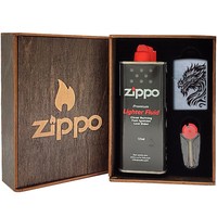 Фото Комплект Zippo Зажигалка Zippo 207 Dragon CLASSIC street chrome + Подарочная упаковка + Бензин + Кремни