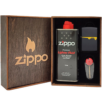 Фото Комплект Zippo Зажигалка Zippo 218 Eyes CLASSIC black matte + Подарочная упаковка + Бензин + Кремни