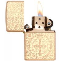 Комплект Zippo Зажигалка Zippo 8496 Armor Constantine + Подарочная упаковка + Бензин + Кремни