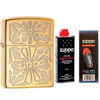 Фото Комплект Zippo Зажигалка 28450 + Бензин + Кремни в подарок